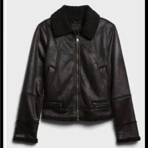 Banana Republic faux suede Sherpa jacket